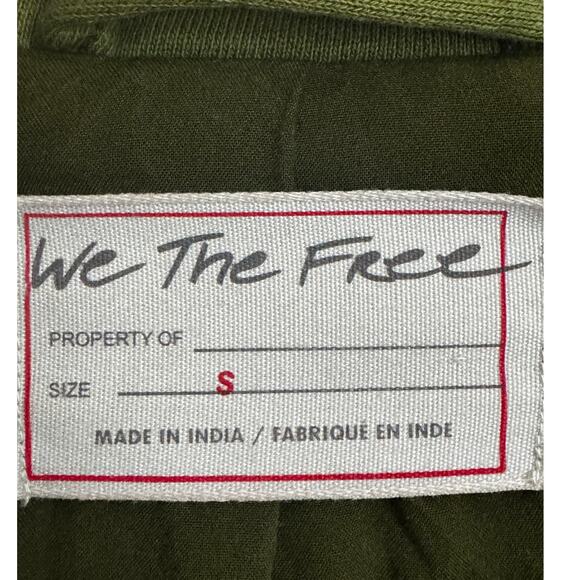 Free People We The Free Rebel Rebel Green Cotton Moto Jacket Women’s S - Picture 8 of 16